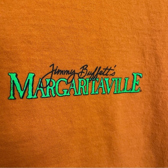 Jimmy Buffett Margaritaville Las Vegas Orange Parrot Tee Men’s Medium - Picture 4 of 6